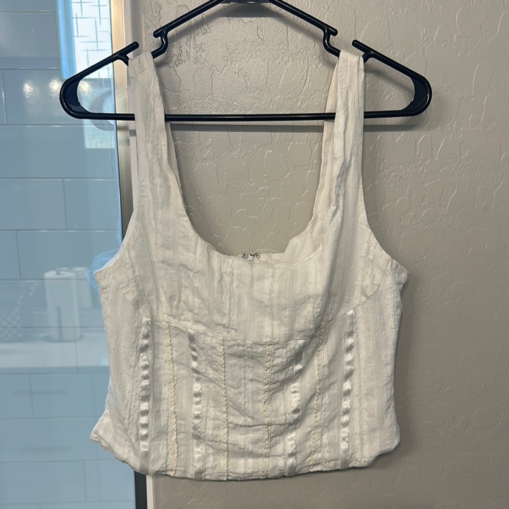 Princess Polly Cream Bustier Tank Top